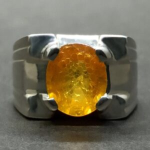 Yellow Sapphire Men’s Ring