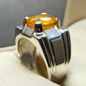 Yellow Sapphire Men’s Ring