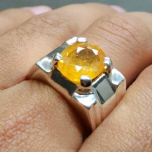 Yellow Sapphire Men’s Ring