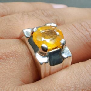 Yellow Sapphire Men’s Ring