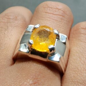 Yellow Sapphire Men’s Ring