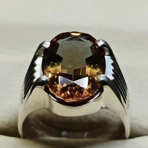 Handmade 12 carat oval cut Alexandrite men’s ring in Sterling Silver 925 with 14k and 18k gold options, featuring a lab-created color-changing gemstone