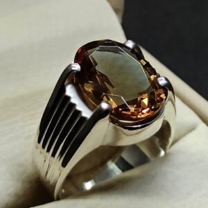 Handmade 12 carat oval cut Alexandrite men’s ring in Sterling Silver 925 with 14k and 18k gold options, featuring a lab-created color-changing gemstone