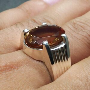 Handmade 12 carat oval cut Alexandrite men’s ring in Sterling Silver 925 with 14k and 18k gold options, featuring a lab-created color-changing gemstone