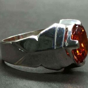 Red Lab Zircon Sterling Silver 925 Men’s Ring