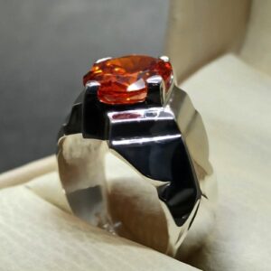 Red Lab Zircon Sterling Silver 925 Men’s Ring
