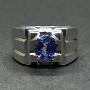 Natural Ceylon Blue Sapphire Men’s Ring