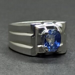 Natural Ceylon Blue Sapphire Men’s Ring