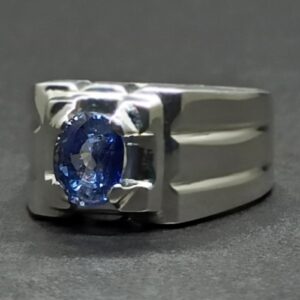 Natural Ceylon Blue Sapphire Men’s Ring