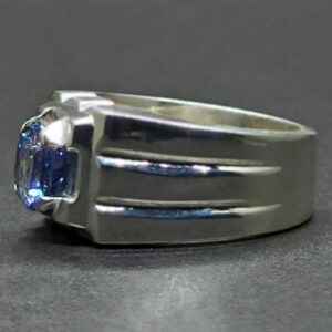 Natural Ceylon Blue Sapphire Men’s Ring