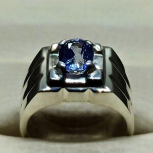Natural Ceylon Blue Sapphire Men’s Ring