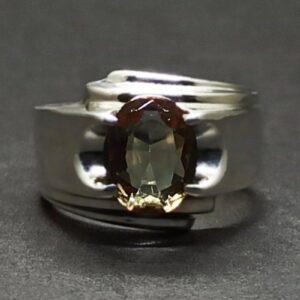 Handmade 3 carat oval cut Alexandrite men’s plain ring in Sterling Silver 925 with 14k and 18k gold options, featuring a lab-created color-changing gemstone