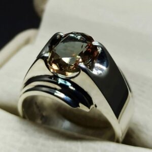 Handmade 3 carat oval cut Alexandrite men’s plain ring in Sterling Silver 925 with 14k and 18k gold options, featuring a lab-created color-changing gemstone