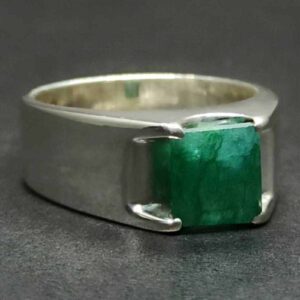 Emerald Cut Panjsher Emerald Men’s Ring