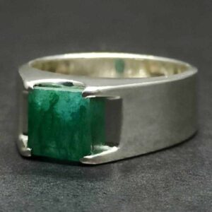Emerald Cut Panjsher Emerald Men’s Ring