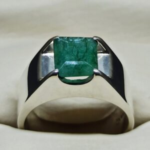 Emerald Cut Panjsher Emerald Men’s Ring