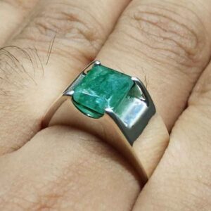 Emerald Cut Panjsher Emerald Men’s Ring