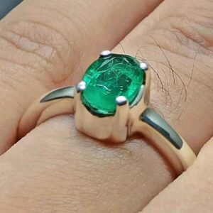 Zambian Emerald Women’s Solitaire Ring