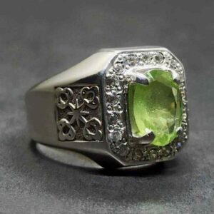 4 Carat Egyptian Peridot Mens Ring