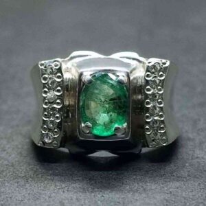 Oval Cut Zambian Emerald Women’s Ring