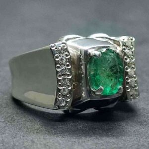 Oval Cut Zambian Emerald Women’s Ring