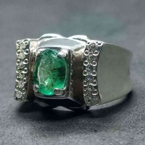 Oval Cut Zambian Emerald Women’s Ring