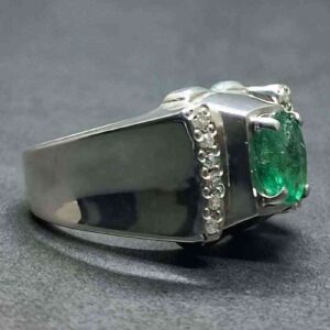 Oval Cut Zambian Emerald Women’s Ring