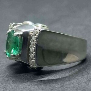 Oval Cut Zambian Emerald Women’s Ring