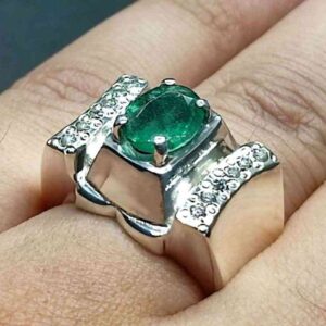 Oval Cut Zambian Emerald Women’s Ring