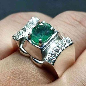 Oval Cut Zambian Emerald Women’s Ring