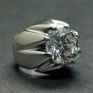 8 Carat Moissanite Men’s Star Shape Ring