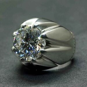 8 Carat Moissanite Men’s Star Shape Ring