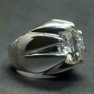 8 Carat Moissanite Men’s Star Shape Ring