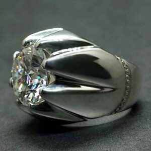 8 Carat Moissanite Men’s Star Shape Ring