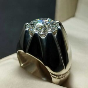 8 Carat Moissanite Men’s Star Shape Ring