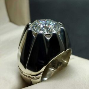8 Carat Moissanite Men’s Star Shape Ring
