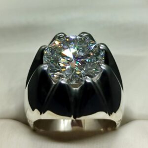 8 Carat Moissanite Men’s Star Shape Ring