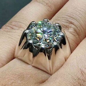 8 Carat Moissanite Men’s Star Shape Ring