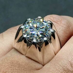 8 Carat Moissanite Men’s Star Shape Ring