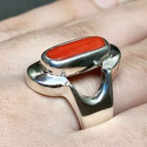 Australian Red Coral Women’s Elegant Ring