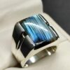 16 Carat Blue Labradorite Men’s Ring