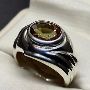 Handmade 3 carat oval cut Alexandrite men’s ring in Sterling Silver 925 with 14k and 18k gold options, featuring a lab-created color-changing gemstone