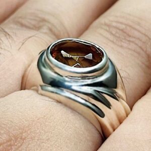 Handmade 3 carat oval cut Alexandrite men’s ring in Sterling Silver 925 with 14k and 18k gold options, featuring a lab-created color-changing gemstone