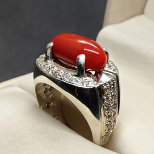 7 Carat Australian Red Coral Women’s Ring