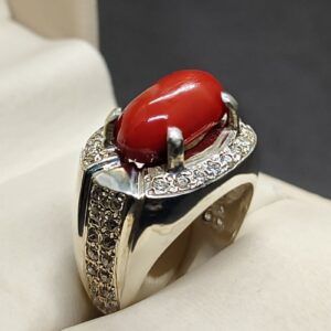 7 Carat Australian Red Coral Women’s Ring