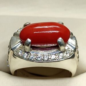 7 Carat Australian Red Coral Women’s Ring
