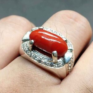 7 Carat Australian Red Coral Women’s Ring