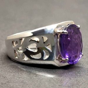 Oval Cut 13 Carat Amethyst Men’s Ring