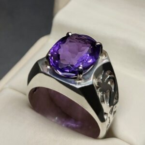 Oval Cut 13 Carat Amethyst Men’s Ring