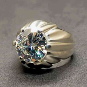 10 Carat Big Rare Moissanite Men’s Star Ring